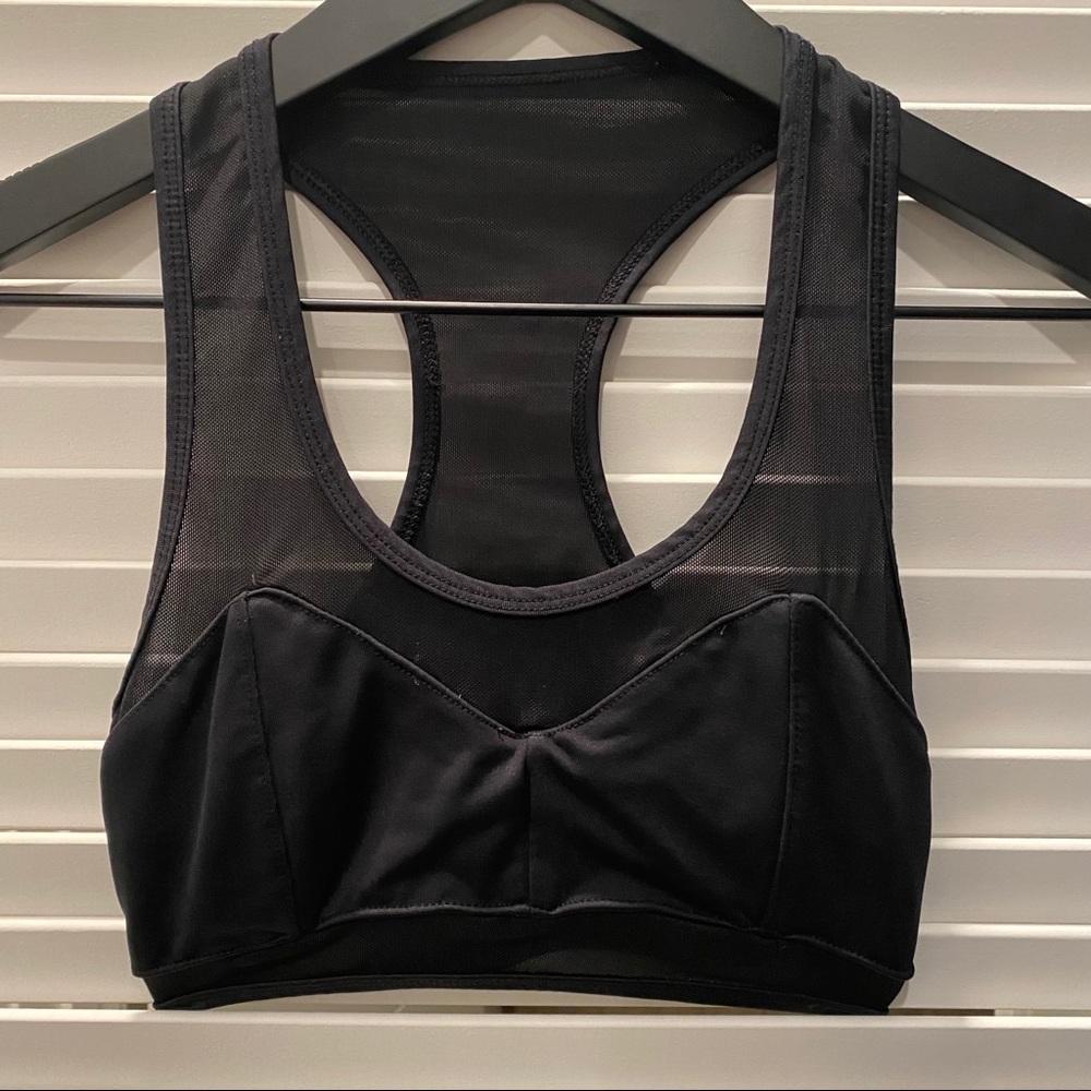 Goth Mesh Black Crop Top Bra